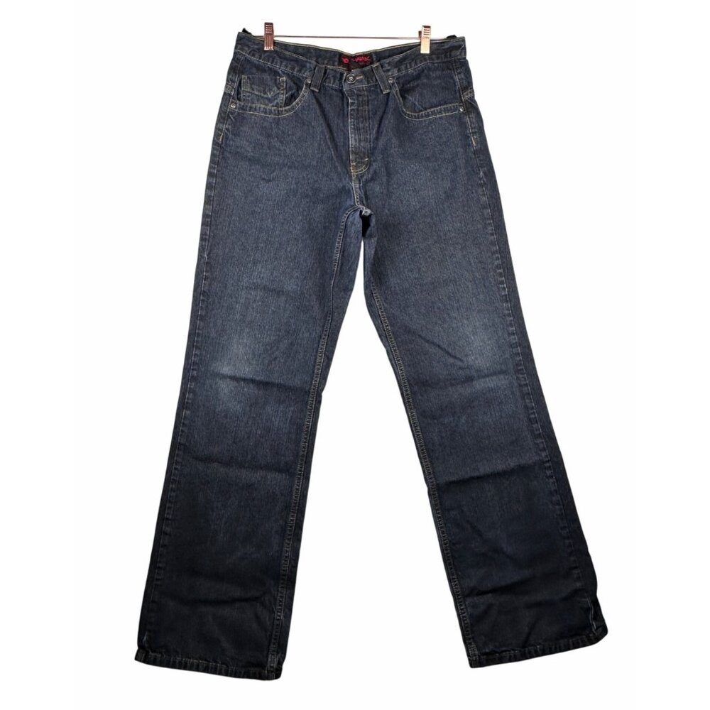 Y2K Hawk Men’s Jeans 36x34 Classic Straight Fit Blue VTG Denim Workcore